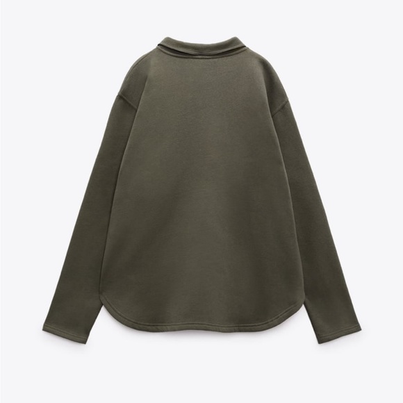 Women Zara Plush Overshirt With Pockets Size Small - Picture 9 of 12